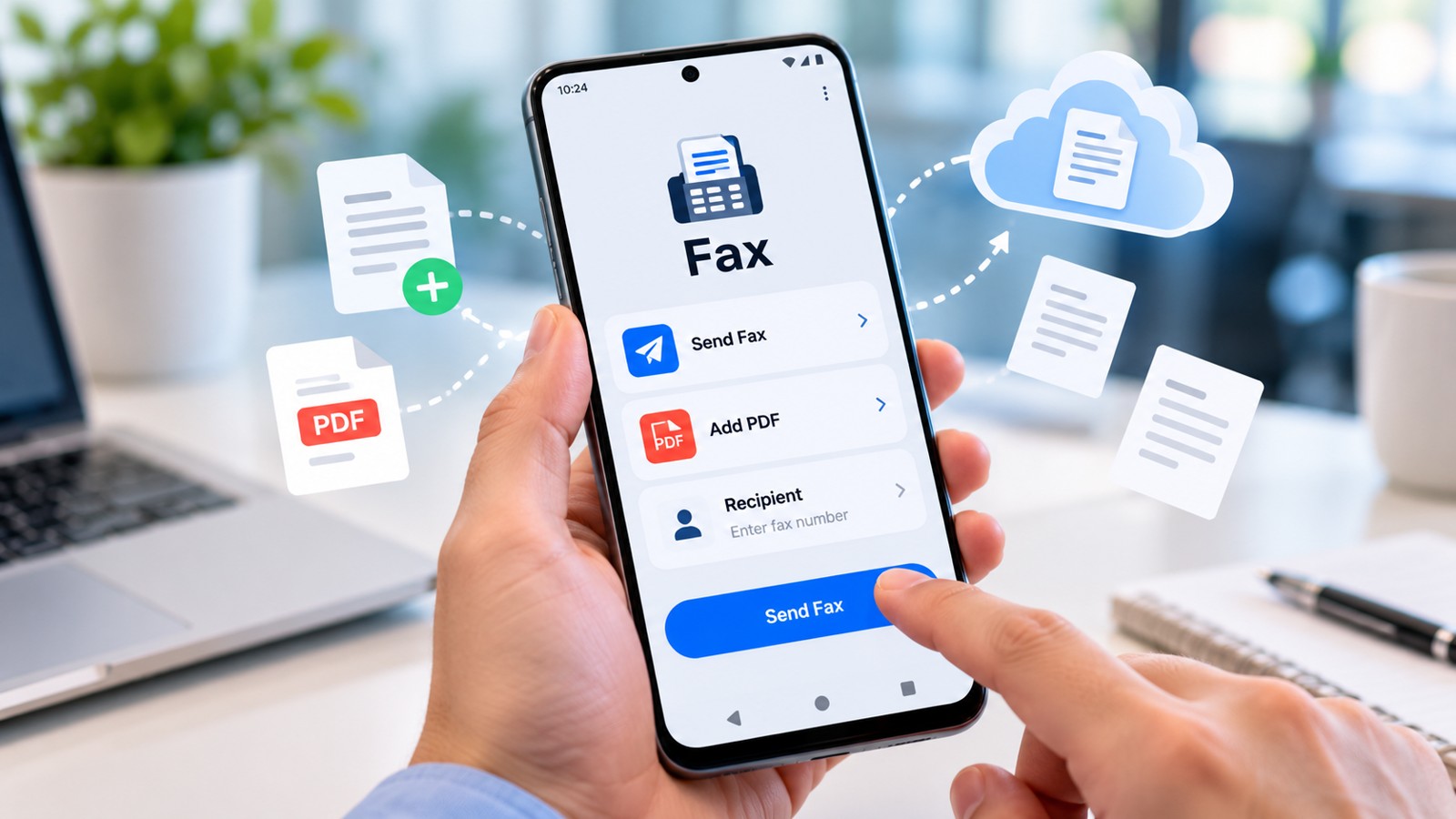 Online fax and mobile document transmission
