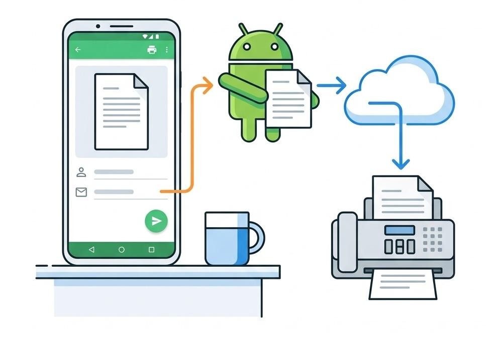 Online fax and mobile document transmission