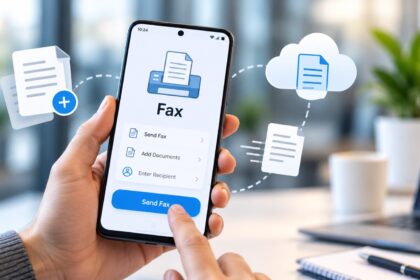 Mobile and online fax document transmission