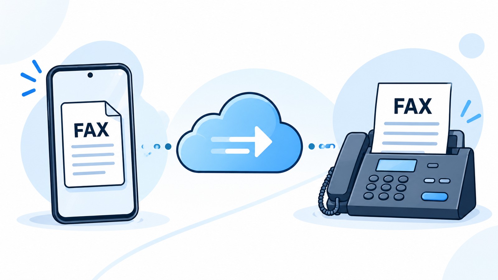 Mobile and online fax document transmission