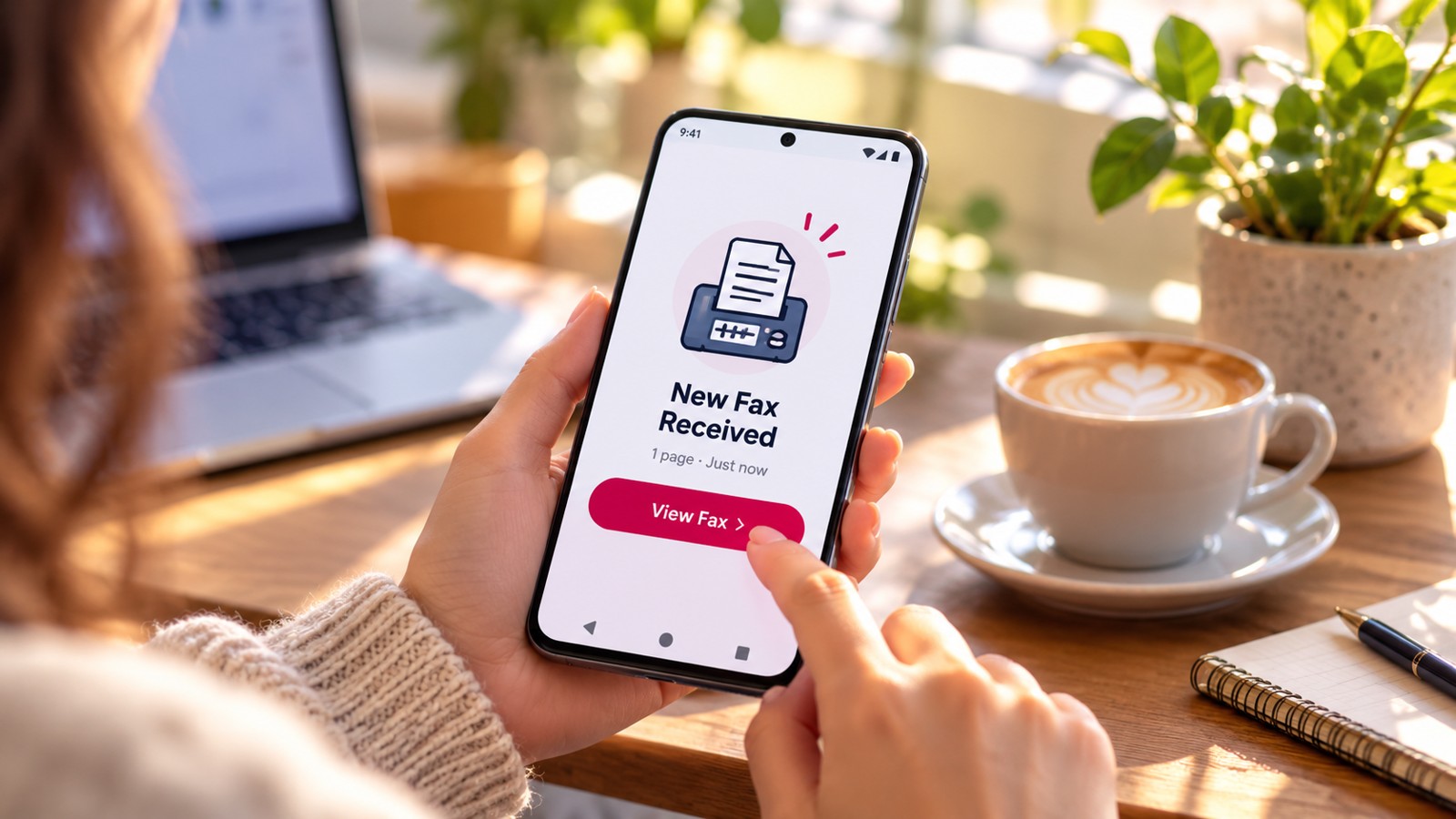 Mobile and online fax document transmission