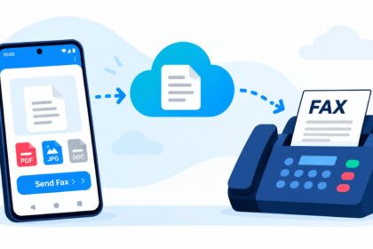 Mobile and online fax document transmission