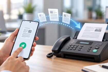 Mobile and online fax document transmission