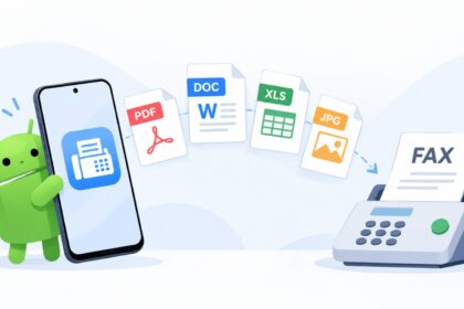 Mobile and online fax document transmission