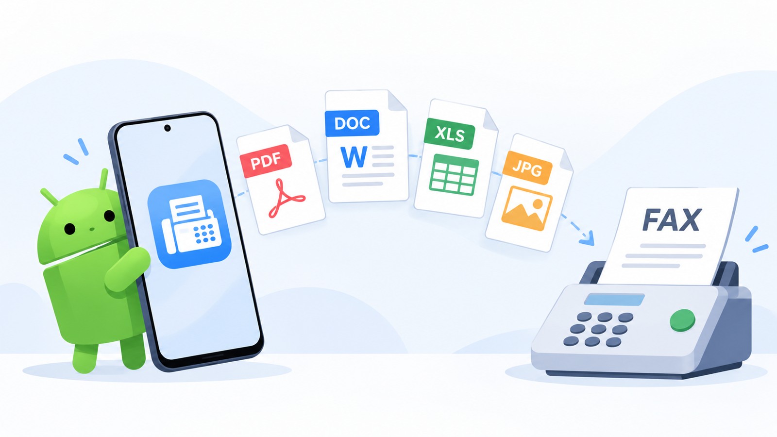 Mobile and online fax document transmission