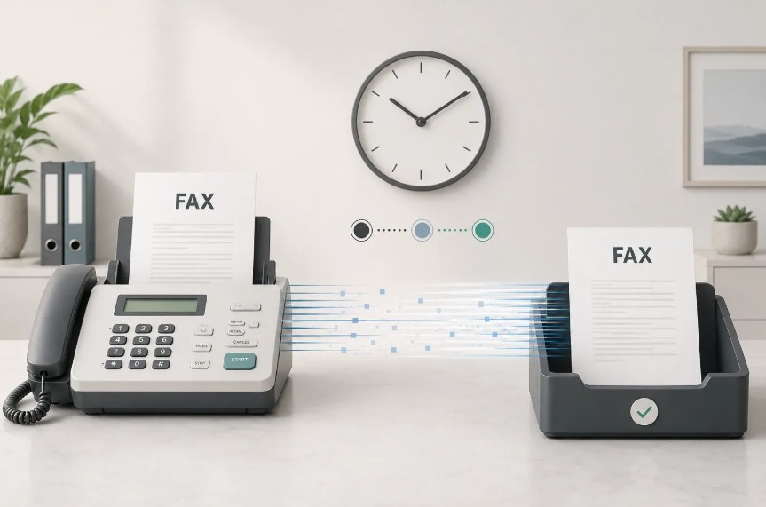 Mobile and online fax document transmission